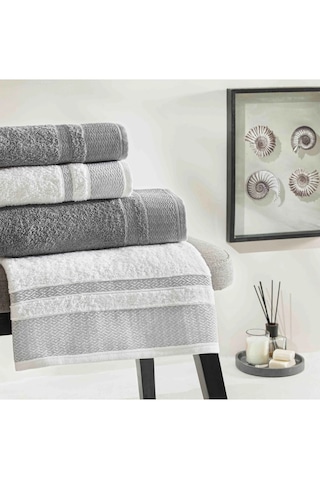 Raya Yeni Sezon Pure Cotton Pamuk Aile Seti Beyaz -antrasit 1 Ra