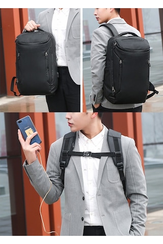 A413 Çok Amaçlı USB Şarj Portlu Laptop Sırt Çantası