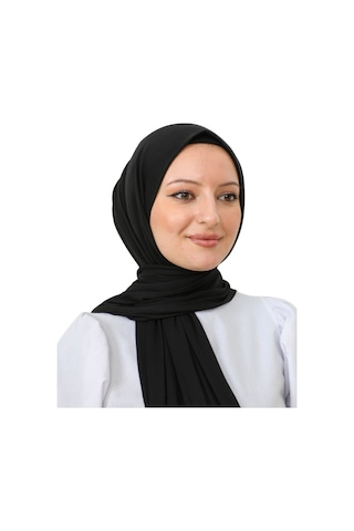 Modish Group Şal Tesettür Başörtüsü Premium Kumaş Eşarp Uzun İslami Giyim Viskon Siyah