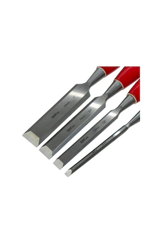 Rox Wood 0184 Ahşap Oyma, Düz Uçlu Iskarpela Takımı 4 Parça