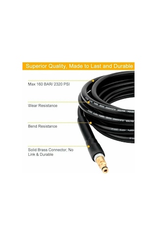 Kärcher K2 K3 K4 K5 K6 K7 Basınçlı Yıkama Makinesi İçin Yedek Hortum, Hızlı Bağlantı Ve Hızlı Bağlantıya Sahip Yüksek Basınç Hortumu 6 M Diğer