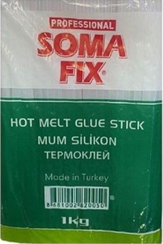 1 KG Somafix İnce Şeffaf Mum Silikon 7.4x300 MM + 20 W Tabanca