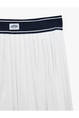 Koton Slim Fit Etiket Detaylı Mini Şortlu Tenis Eteği Beyaz 6sak40465nk