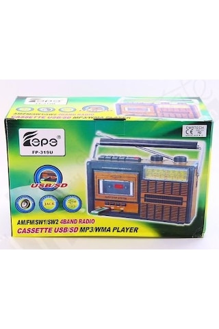 Tepe Sp-319U Kasetli Taşınabilir Radyo Nostaljik Radyo Usb Fm Kas