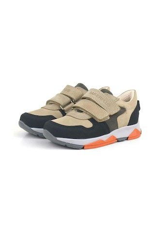 Ortopedikal 3880 Rakerplus Hakiki Deri Kum Gri Siyah Çocuk Sneakers Spor Ayakkabı Cırtlı Kum Gri Siyah