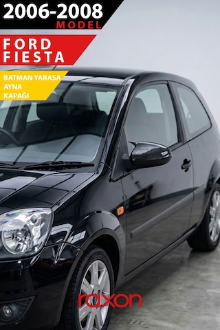 Ford Fiesta 2006 2008 Batman & Yarasa Ayna Kapağı Parlak Piano Black Sport