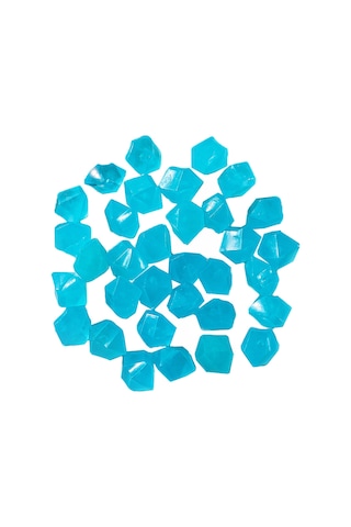 Ruicoo 100 Adet/ Paket Mavi Reçine Işık Veren Taşlar - Akvaryum, Bahçe Dekorasyonu Ve Peyzaj Açıcı Parlak Öğeler