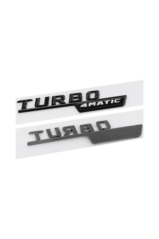 Amg Mat Siyah-3d Abs Siyah Turbo Amg Logosu Turbo 4matic Amblem Araba Çamurluk Rozeti Mercedes Cla 45x156 A45 Turbo Amg