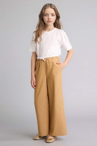 Defacto Wıde Leg Jean Görünümlü Pantolon Kız Çocuk G6814a826smbg399 Bej-bg399