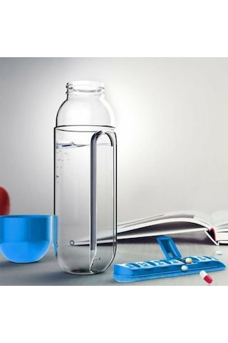 Büro Ev Ofis 600ml Hasta İlaç Planlama Takip Su Matarası