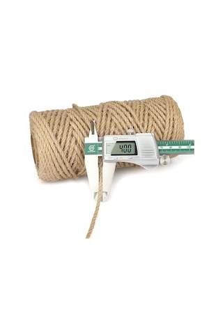 Jütburada Jüt Halat 4 Mm 50 Metre Hasır Dekor Süsleme İp