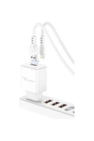 Lucatech Lc-104 15w 2.6a Usb To Lightning Şarj Kablolu 1 Metre Akıllı Duvar Şarj Cihazı Adaptör Seti Beyaz