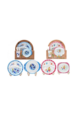 Bebek Mama Tabağı 5 Parça Set Çok Renkli