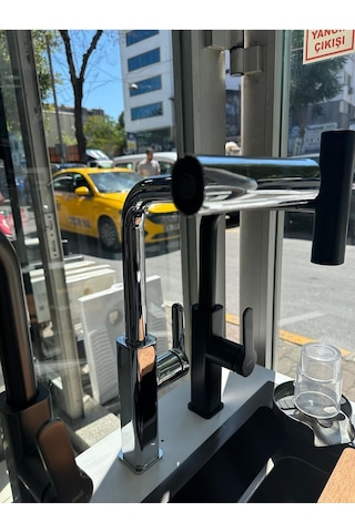 Boheme Fleko 4 Fonksiyonlu Krom Renk Spiralli Evye Bataryası Krom