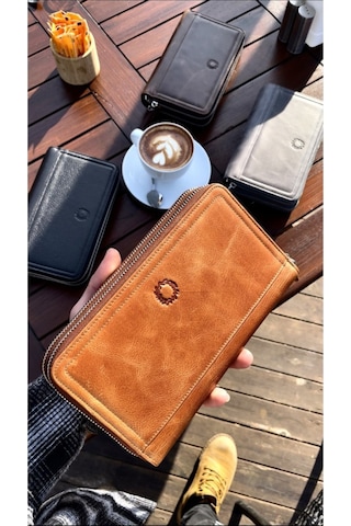 Taba Unisex Telefon Cüzdanı El Çantası Taba