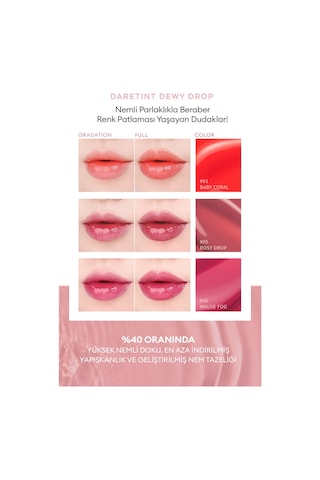 Missha Uzun Süre Kalıcı Nemli Bitiş Sunan Parlak Tint Dare Tint Dewy Drop 06 Mauve Fog