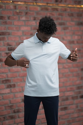 Advante Regular Fit Likralı Pano Desenli Polo Yaka T-shirt Buz Mavisi