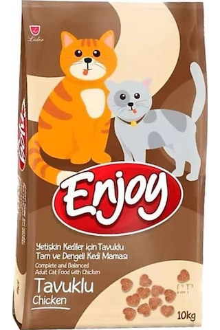 Enjoy Tavuklu Yetişkin Kedi Maması 10 KG Enjoy Tavuklu Yetişkin Kedi Maması 10 KG