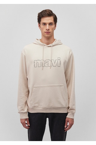Mavi Logo Baskılı Bej Sweatshirt 0s10196-70144 Bej