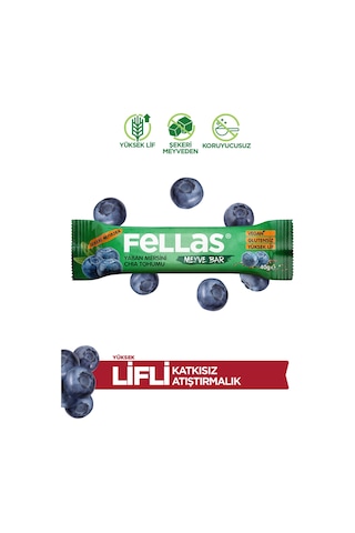 Fellas Chia ve Yaban Mersini Meyveli Bar 12 x 40 G
