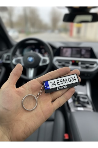 Kişiye Özel Araç Plakası Anahtarlık İsim Yazılı Premium 3d Baskı