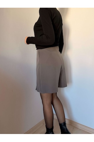 Ali Butik Mini Gri Şort Etek Gri