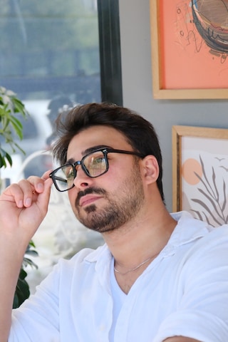 Habeq Erkek Kare Trend Model Mavi Işık Korumalı Gözlük Blue Block Çok Renkli