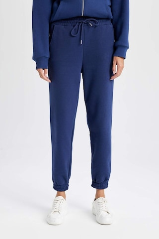 Defacto Beli Paçası Lastikli Bağcıklı Cepli Kalın Jogger Eşofman Altı V2700AZ24WNNV42 Lacivert