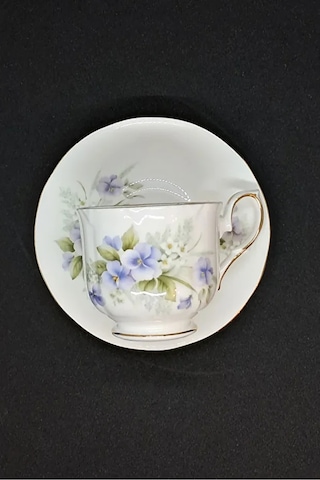 Bone China Mavi Güzellik Antika Porselen Duble Kahve Fincanı 2 Parça 120 Ml