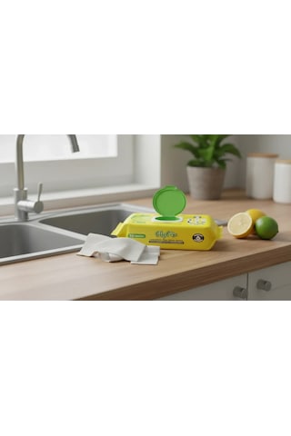 Flyfix Limon Kokulu Yüzey Temizlik Havlusu 12 Li Paket