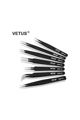 VETUS 7 Parça Hassas Elektronik Cımbız Seti Antistatik - Anodize
