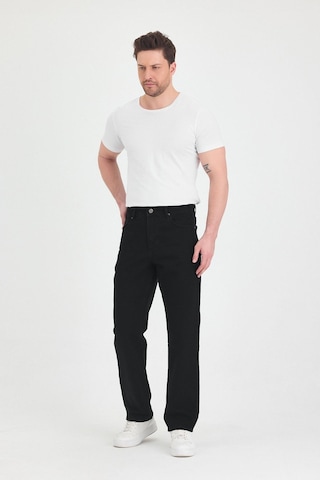 Polo State Erkek Baggy Fit Kot Pantolon Siyah Siyah