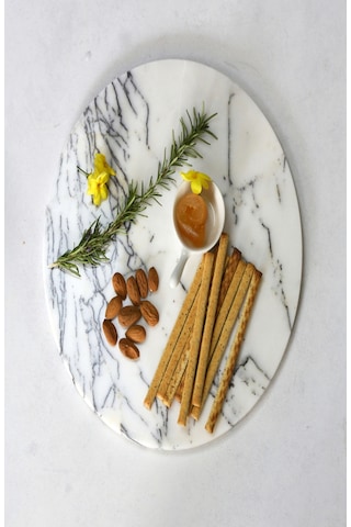 Akayev Mermer 20 Cm Leylak Yuvarlak Sunum Tabağı Leylak