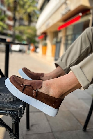 Roof Atelier Erkek Taba Kemer Tokalı Loafer Ayakkabı - 417 - Cbt Mancini Taba