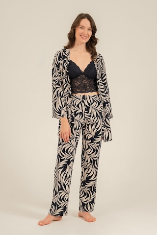 Arnetta Kadın Lacivert Çiçek Desenli Braletli Pijama Takımı Ar3740-s-v1 Ar3740-s-v1