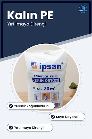 Kalın Zemin Örtüsü Boya Hazırlık Koruyucu Polietilen Yırtılmaz Su