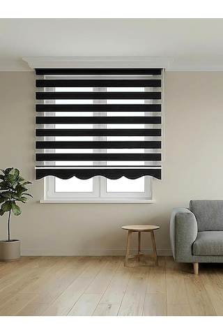 Bbb Pliseli Siyah Stor Zebra Perde Mz486 Siyah