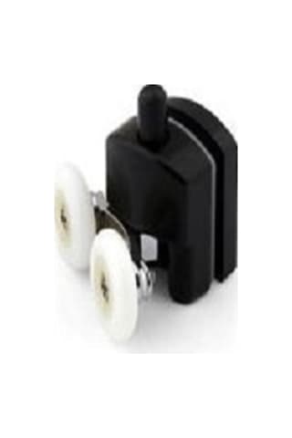 Candan 8'li Siyah Cam Duşakabin Tekerleği Çiftli Takım 8'li Parça 22 Mm