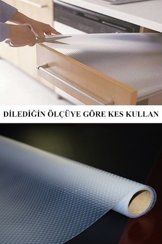 Eva Raflık Kaymaz Dolap İçi Çekmece Raf Örtüsü Kaydırmaz 45 Cm X 10 Metre
