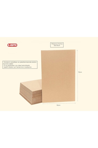 50X70Cm 3Mm Oluklu Mukavva Karton - Hobi Kartonu - Maket Kartonu 50X70Cm 3Mm 24'Lü Paket