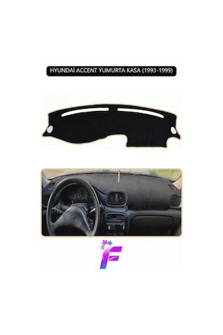 Hyundai Accent Yumurta Kasa 1993-1999 Torpido Örtüsü Güneşten, Isıdan, Çatlamadan Korur G6 Siyah