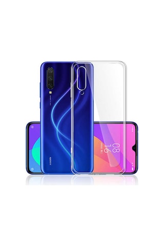 Noktaks - Xiaomi Mi 9 Lite Uyumlu - Kılıf Şeffaf Soft Slim Fitt Süper Silikon Kapak - Şeffaf