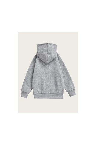 Uyguntarz Eternal Light Baskılı Oversize Çocuk Sweatshirt Gri