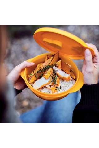 Tupperware Micro Orta Oval Kap 3lü Sty Mavi