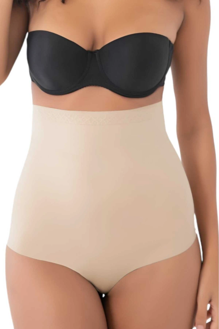 Tezzgelsin Kadın Lazer Kesim Ve Toparlayıcı Yüksek Bel Slip Korse Ten Rengi