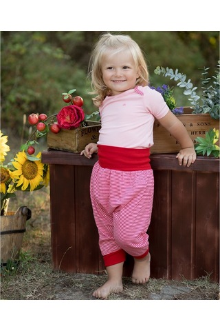 Organicera Organicera Organik Body & Şalvar Pantolon 2Li Set,Pembe & Krem Çi Krem - Pembe