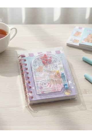 Capybara Oyun Kapaklı Spiralli Çizgili Defter 80 Yaprak Çok Renkli