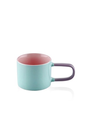 The Mia Rainbow Porselen Sarı Yeşil 2'li Kupa 270 Ml
