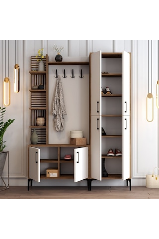 Variant Variant Viyana Da Portmanto Ceviz/Beyaz