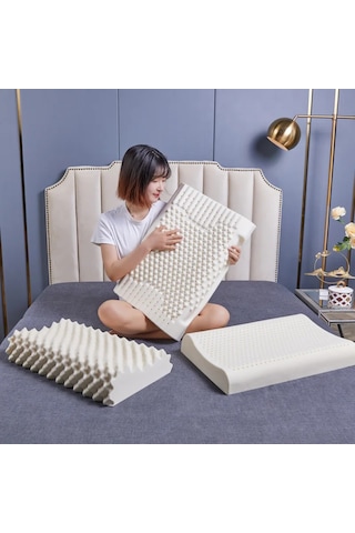 Doğal Lateks Yastık Servikal Omurga Sağlık Ortezi Anti Horlama